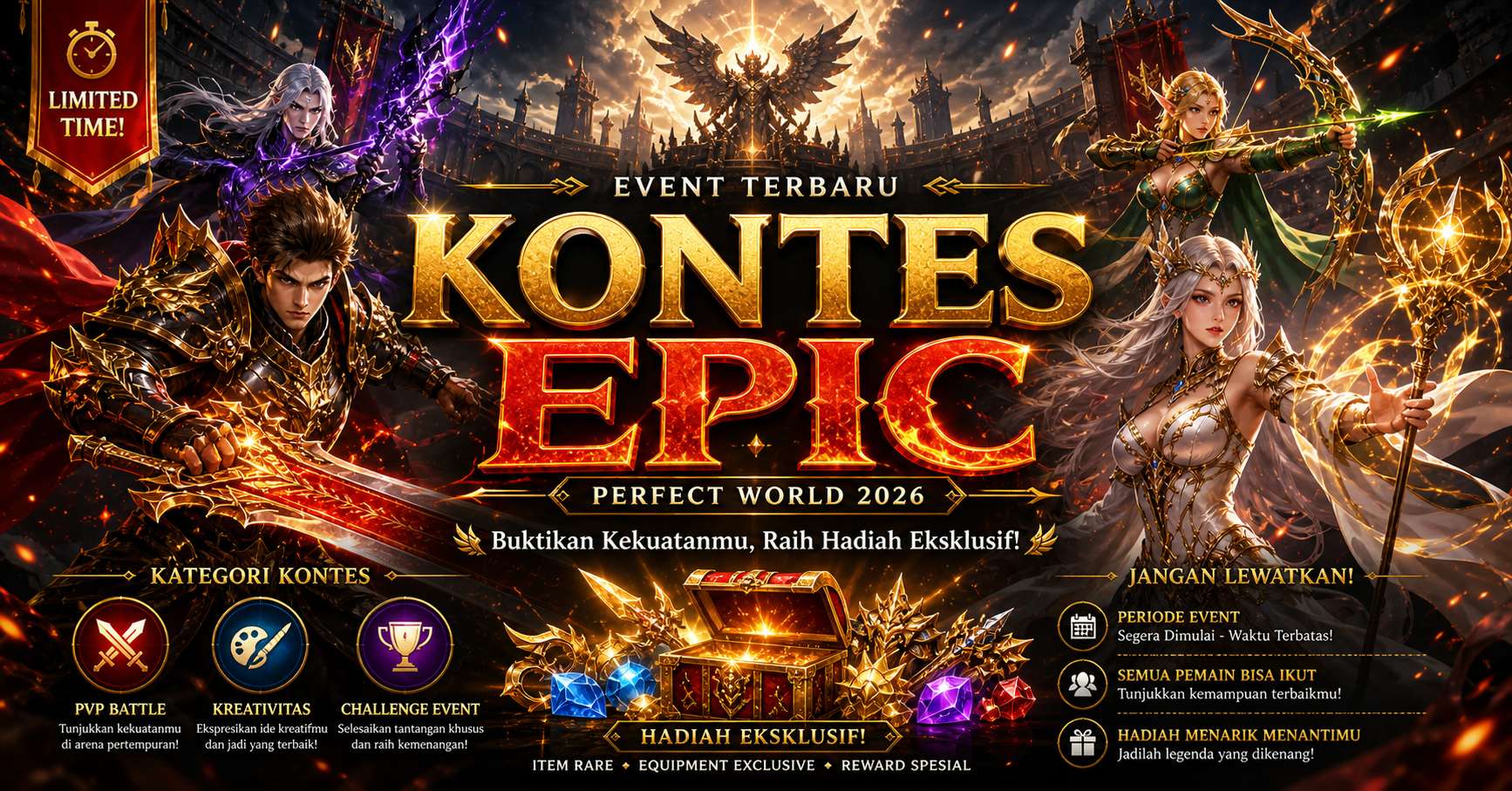 🏆 [EVENT TERBARU] Kontes Epic Perfect World 2026 Resmi Dibuka! Raih Hadiah Eksklusif Sekarang!